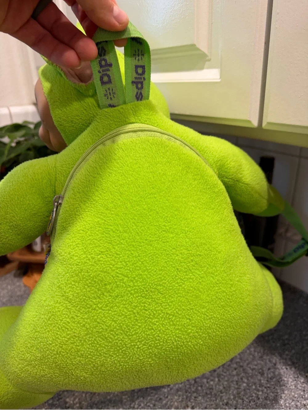 90’s Bright Green Plush Teletubby Backpack - Dipsy